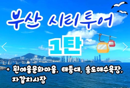 [KTX-수원역/대전]부산시티투어(1탄) - 태종대/송도케이블카/흰여울문화마을/자갈치시장 여행(당일)