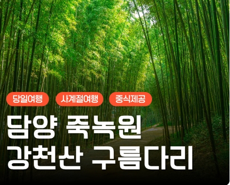 [KTX대전]담양죽녹원 & 메타세콰이어 & 강천산 구름다리 (당일)-8명부터