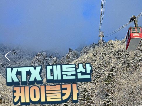 (동대구역출발)KTX - 대둔산 구름다리 눈꽃 & 케이블카 설경 & 뿌리공원 & 하늘물빛정원 여행(당일)